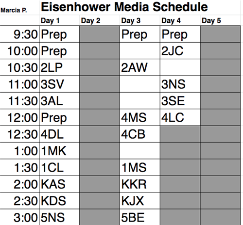 Media Schedule 